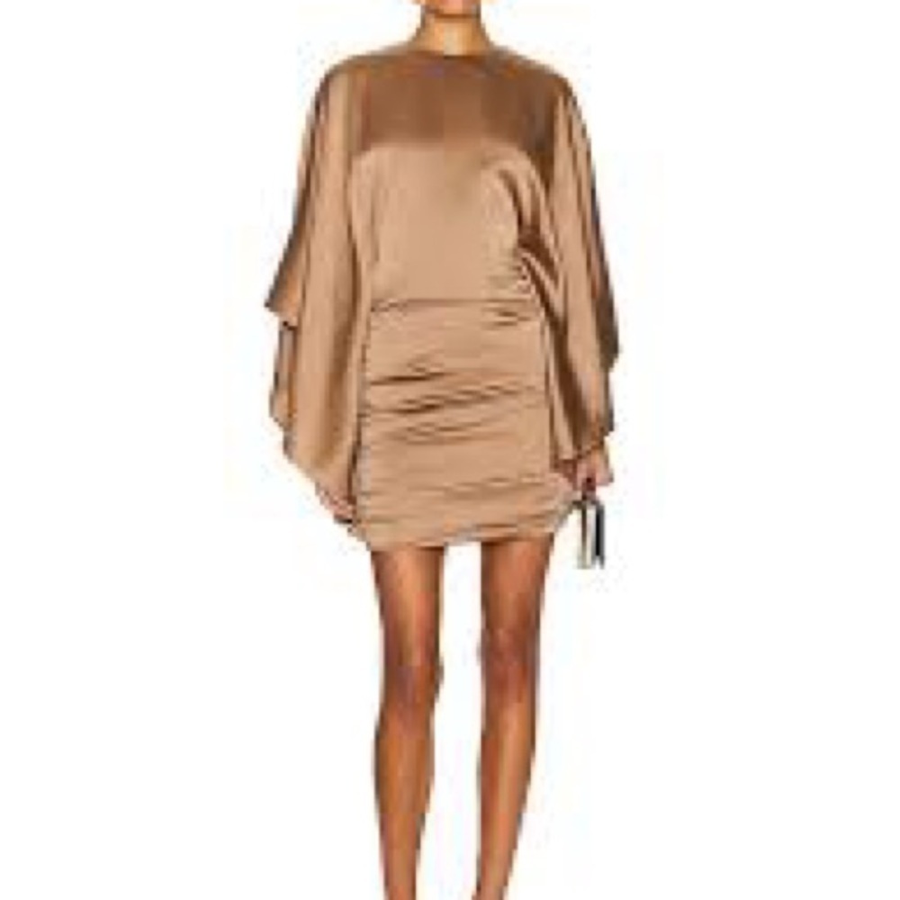 Brand new SIZE "0" with tags Jonathan Simkhai Bell sleeve mini in latte